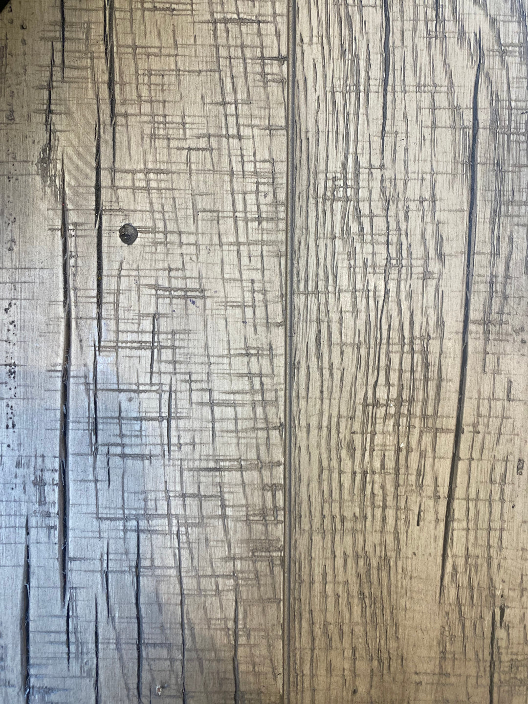 DINING TABLE IN OAK WOOD GUNMETAL #42802