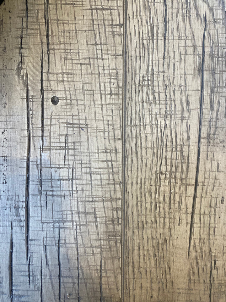 DINING TABLE IN OAK WOOD GUNMETAL #42802