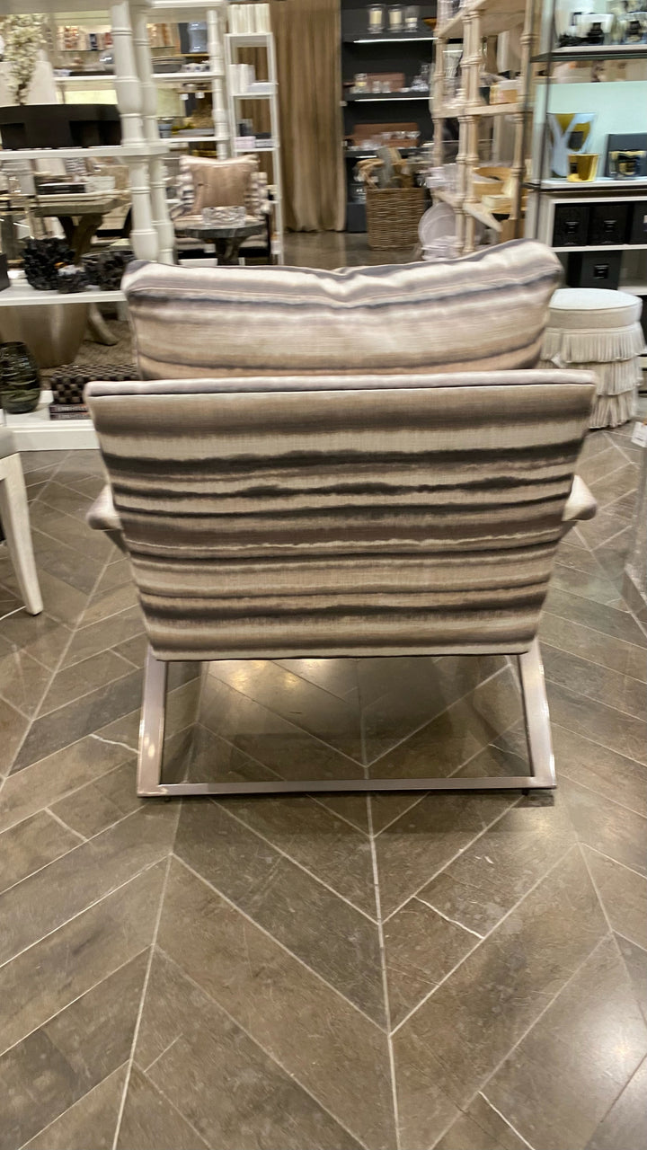 CHAIR TAUPE WITH STRIPES #63253