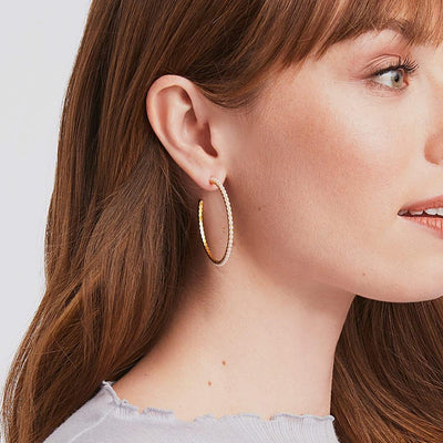 JULIE VOS EARRING JULIET HOOP (Available in 2 Sizes)
