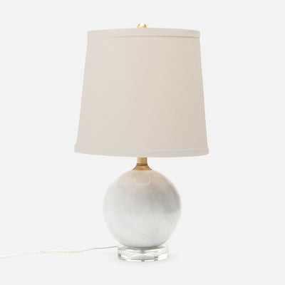 TABLE LAMP CRYSTAL WHITE MARBLE