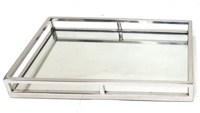 TRAY MIRRORED SILVER (Available in 2 Sizes)