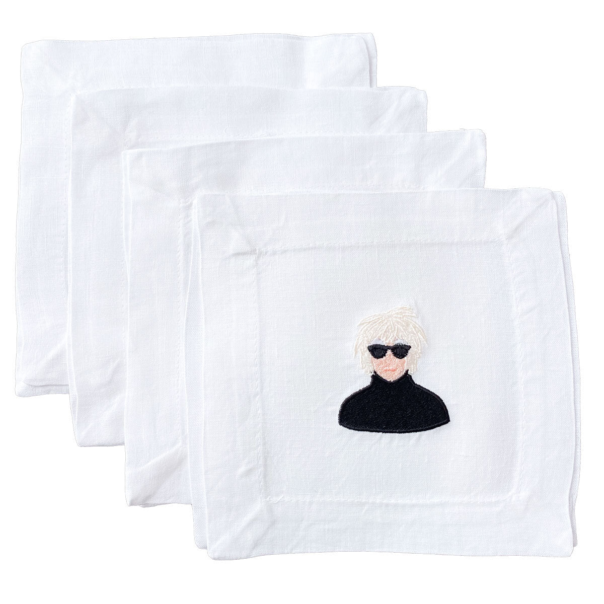 NAPKIN COCKTAIL LINEN ANDY WARHOL - SET OF 4