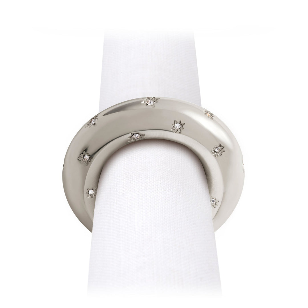 NAPKIN JEWELS STARS SET/4