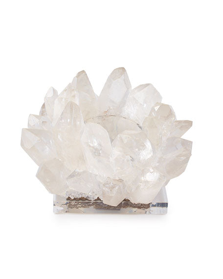 VOTIVE CANDLE HOLDER CLEAR QUARTZ #13167