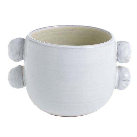 POT WHITE WITH PAIR HANDLES