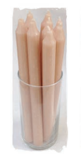 RUSTIC UNSCENTED TAPER CANDLES (Available in different colors)