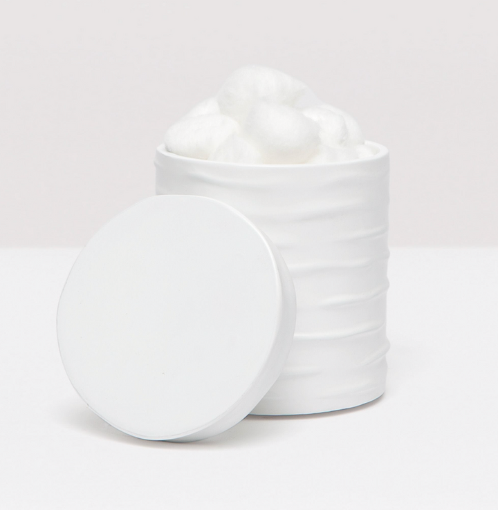 BATH COLLECTION WHITE LACQUER RESIN WAVE