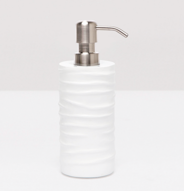 BATH COLLECTION WHITE LACQUER RESIN WAVE