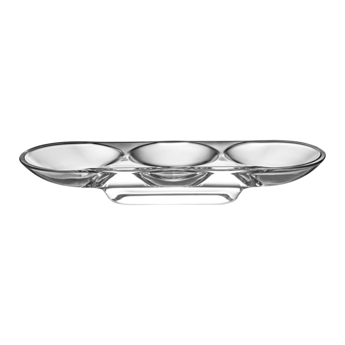 TRAY GLASS 3-SECTION CURVED