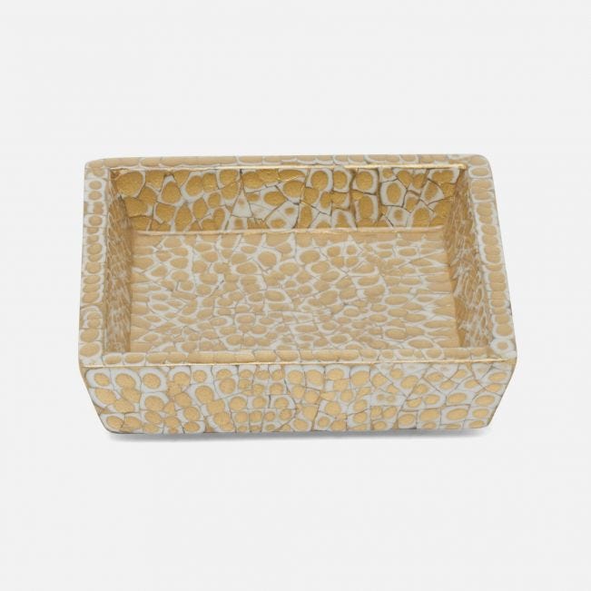 BATH COLLECTION GOLD/WHITE LACQUERED EGGSHELL