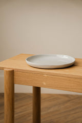 PLATE DINNER HANDMADE HIGH-SIDED PORCELAIN - GRAY SKY