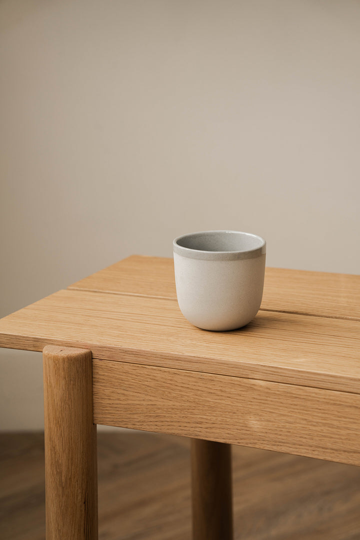 CUP COFFEE HANDMADE PORCELAIN - GRAY SKY #53437