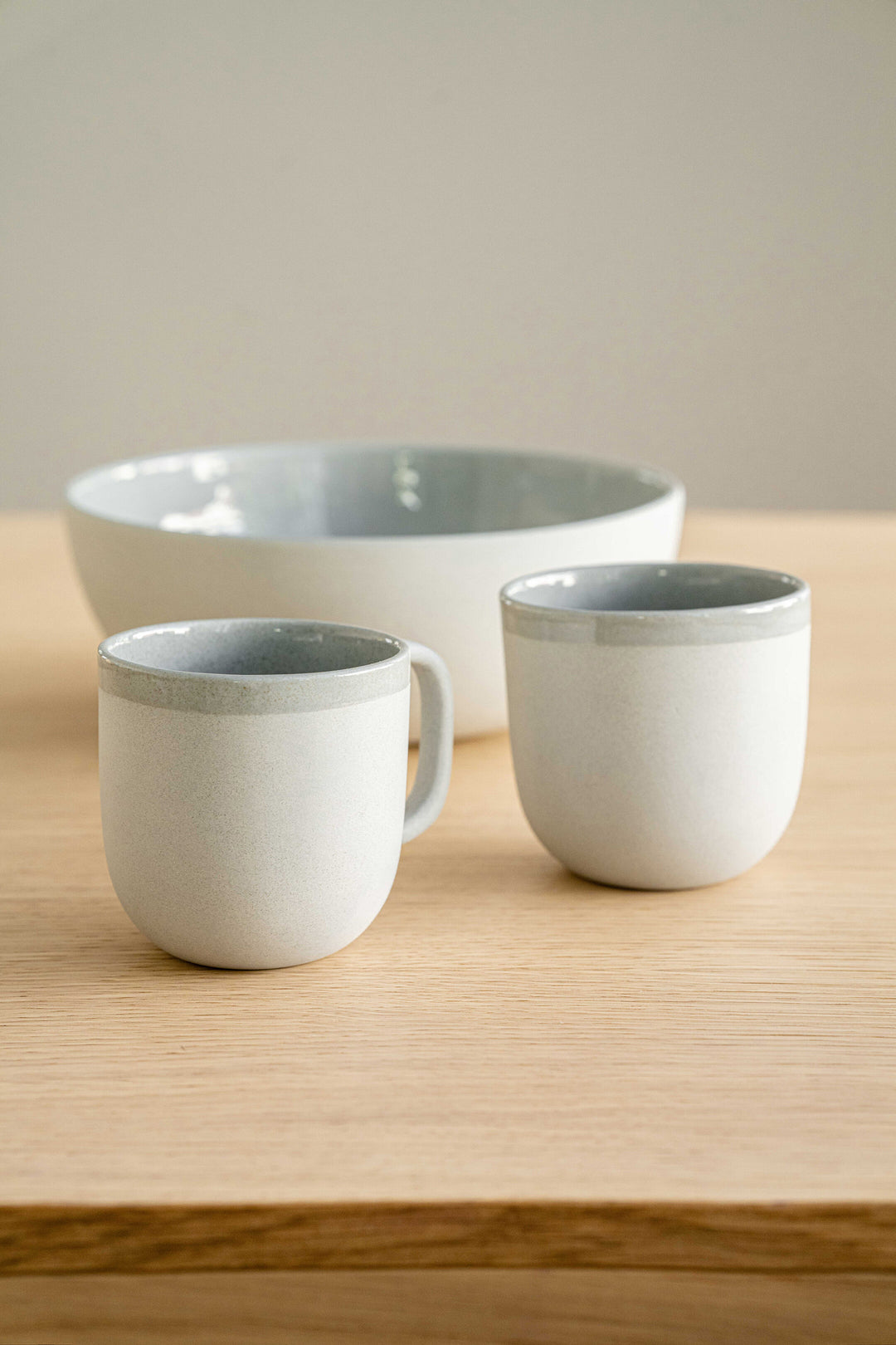 CUP COFFEE HANDMADE PORCELAIN - GRAY SKY #53437