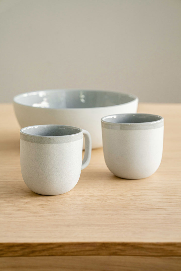 CUP COFFEE HANDMADE PORCELAIN - GRAY SKY #53437