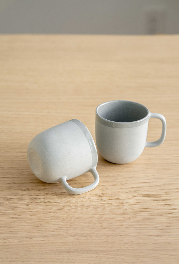 MUG COFFEE HANDMADE PORCELAIN - GRAY SKY #53428