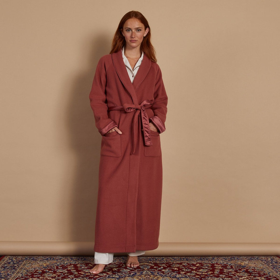 ROBE LONG SOFTY PLUSH TERRACOTTA