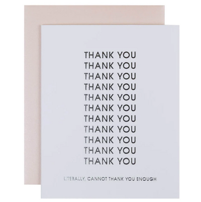 GREETING CARD "CANNOT THANK YOU ENOUGH"