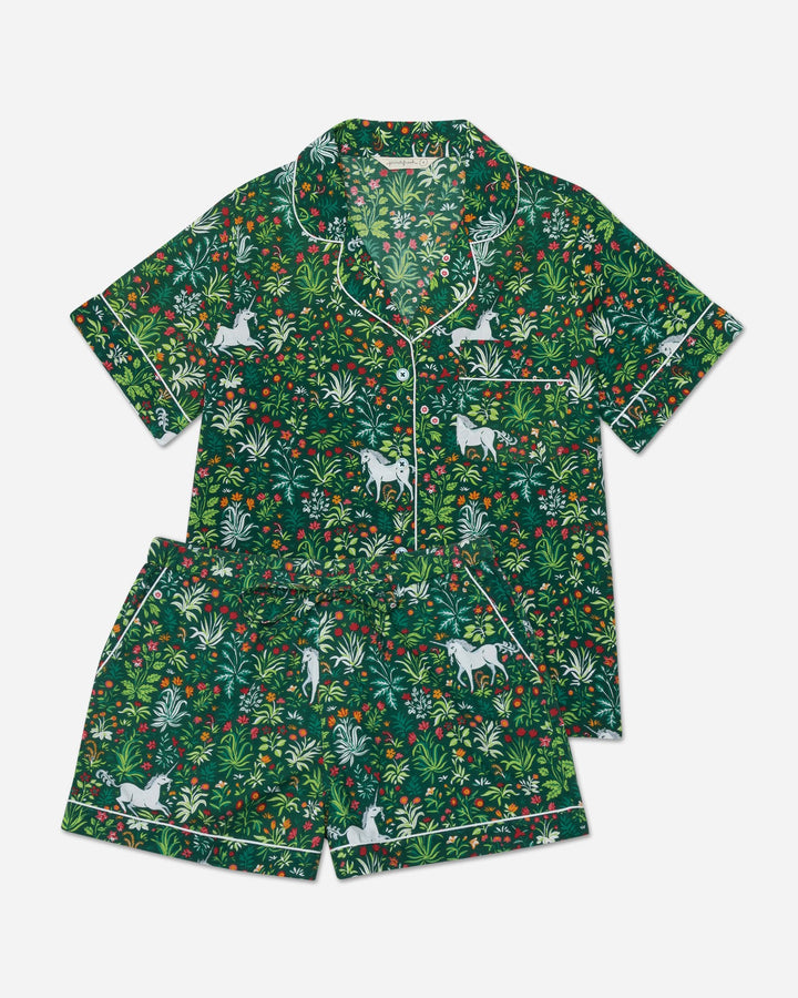 PAJAMA SET SHORT JUNIPER UNICORN'S GARDEN