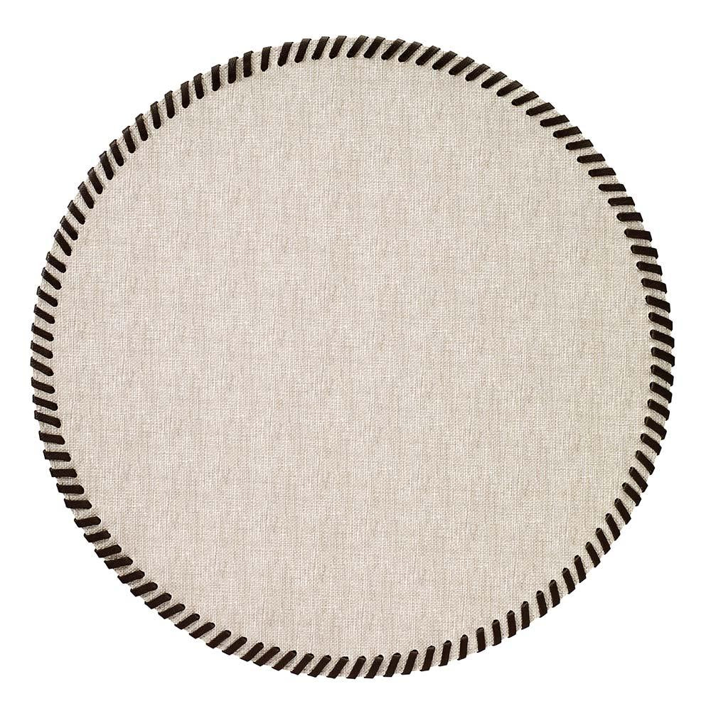 PLACEMAT WHIPSTITCH ROUND (Available in 2 Colors)