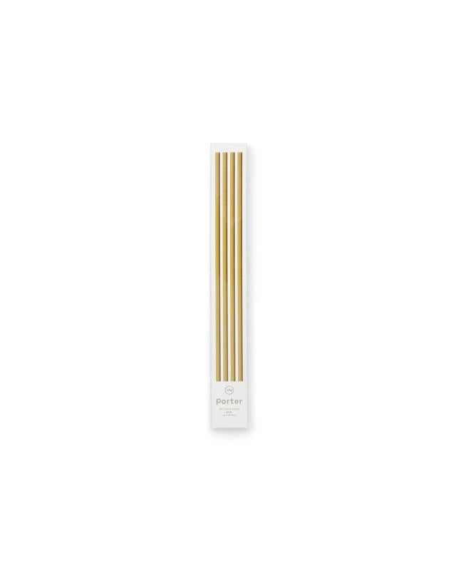 STRAWS METAL GOLD - SET OF 4