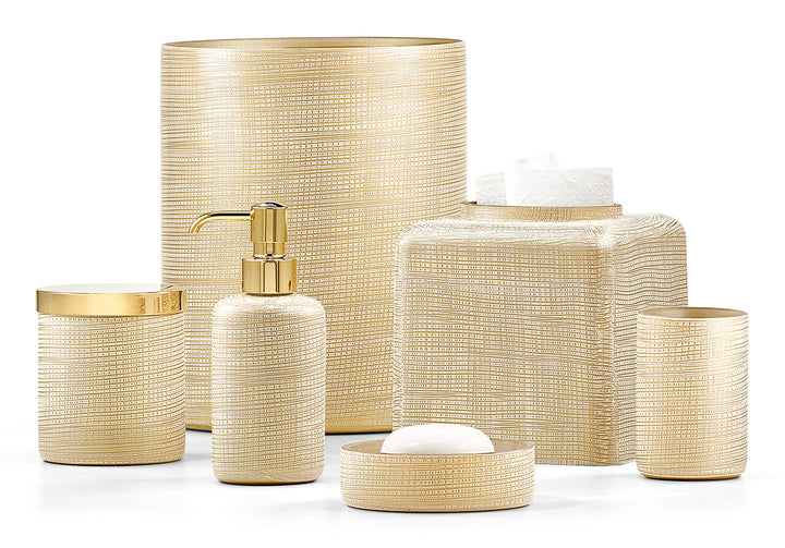 BATH ACCESSORIES WOVEN GOLD