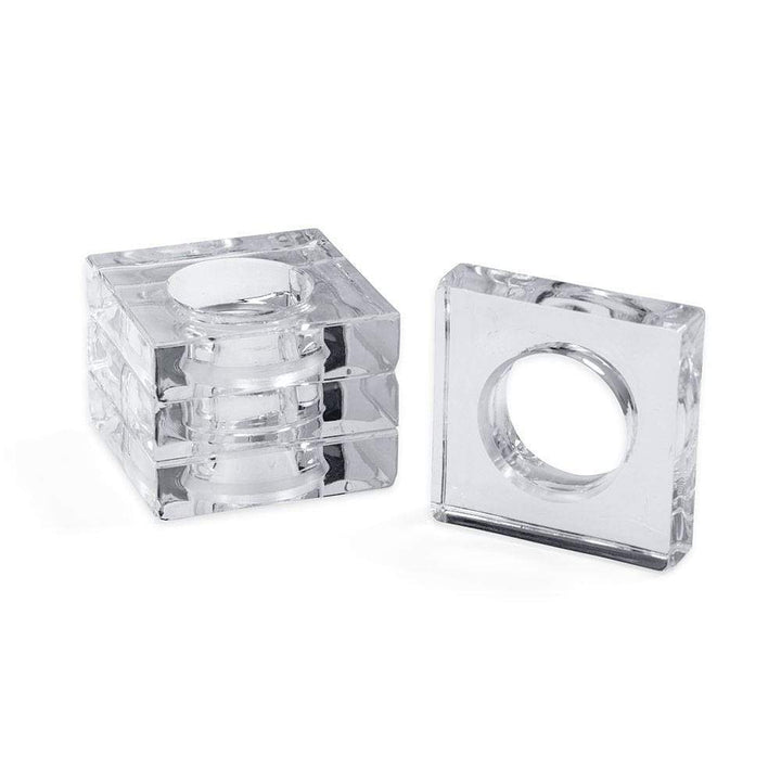 NAPKIN RING CLEAR ACRYLIC SQUARE #41966