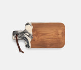 SERVING BOARD BLACK/NATURAL TEAK