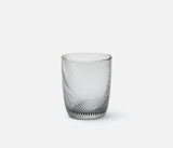 TUMBLER GLASS STRIPED PALE GRAY