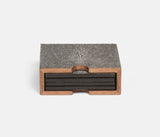 COASTERS COOL GRAY SHAGREEN S/4