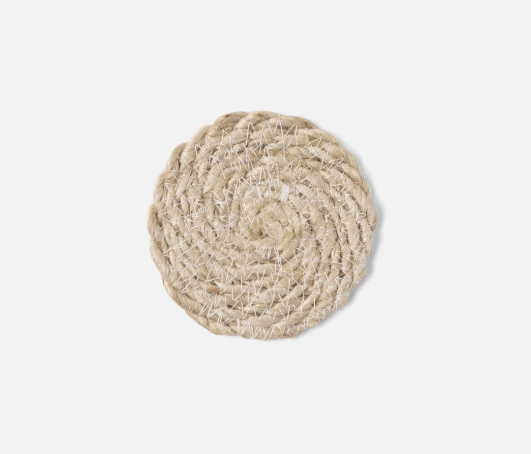 SET/4 COASTERS ROUND JUTE #52233