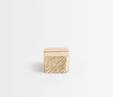 SET/4 PLACE CARD HOLDERS BRASS CUBE