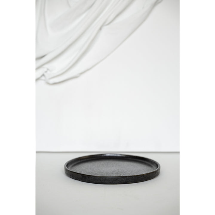 SALAD PLATE STONEWEAR BLACK #53433