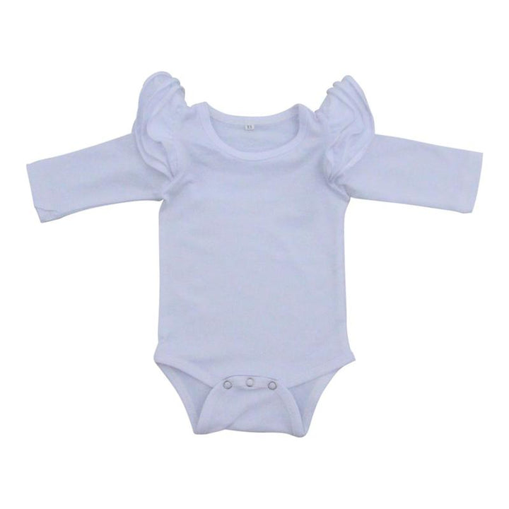 BODYSUIT FLUTTER WHITE LONG SLEEVE #49271