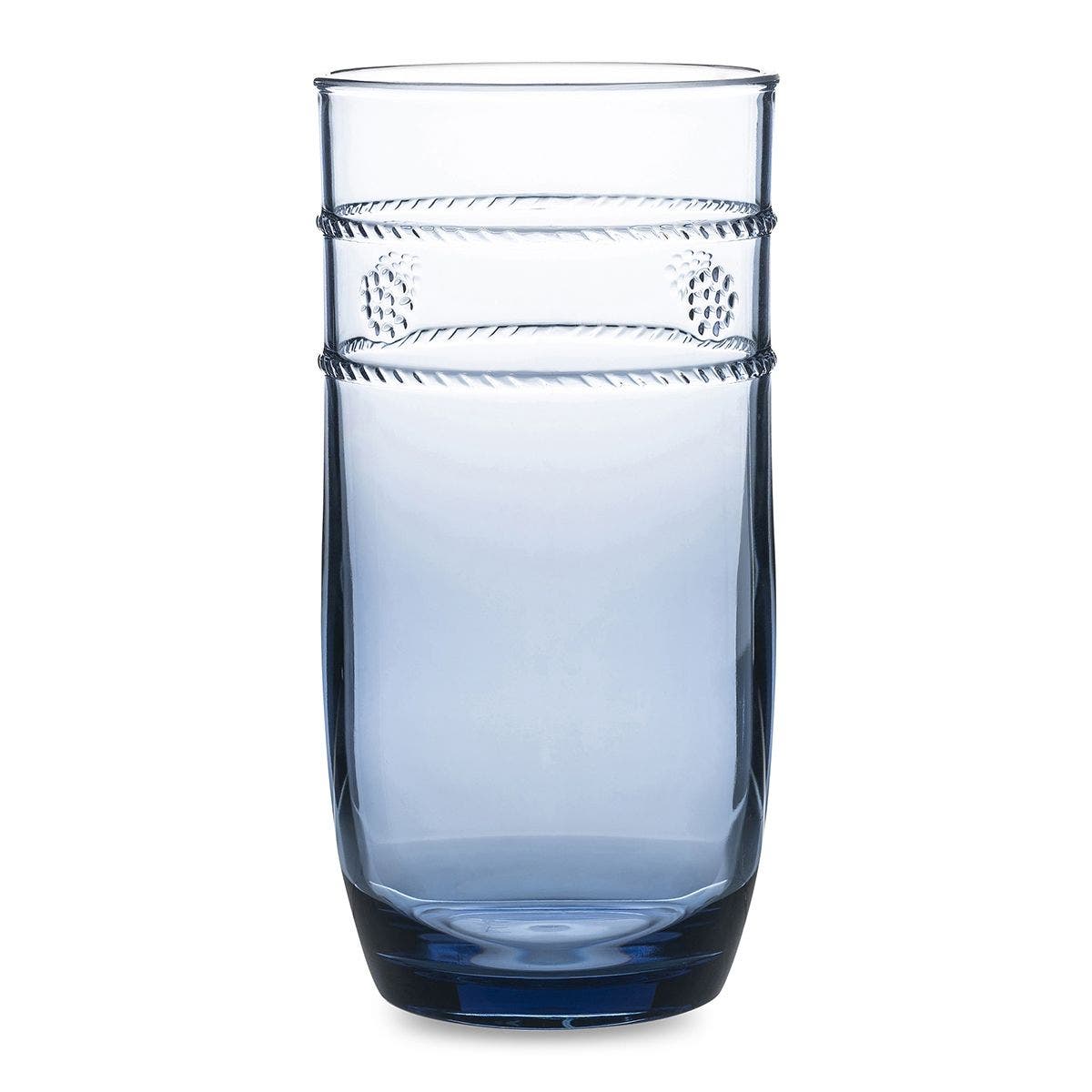 GLASS LARGE BEVERAGE ACRYLIC BLUE