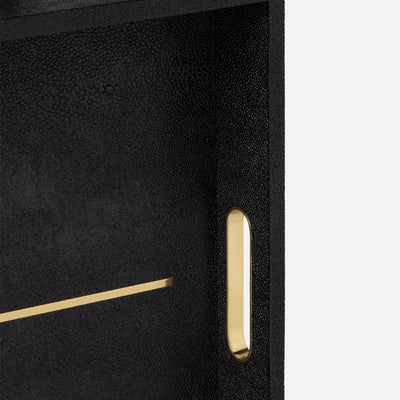TRAY BLACK REALISTIC FAUX SHAGREEN (Available in 2 Sizes)