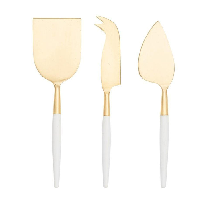 CHEESE SET WHITE & GOLD #52901
