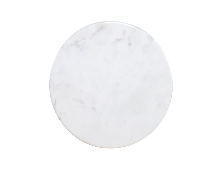 ACCENT TABLE WHITE MARBLE ROUND