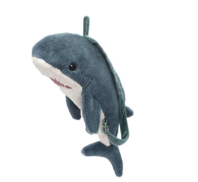 BACKPACK TOY PLUSH SHARK