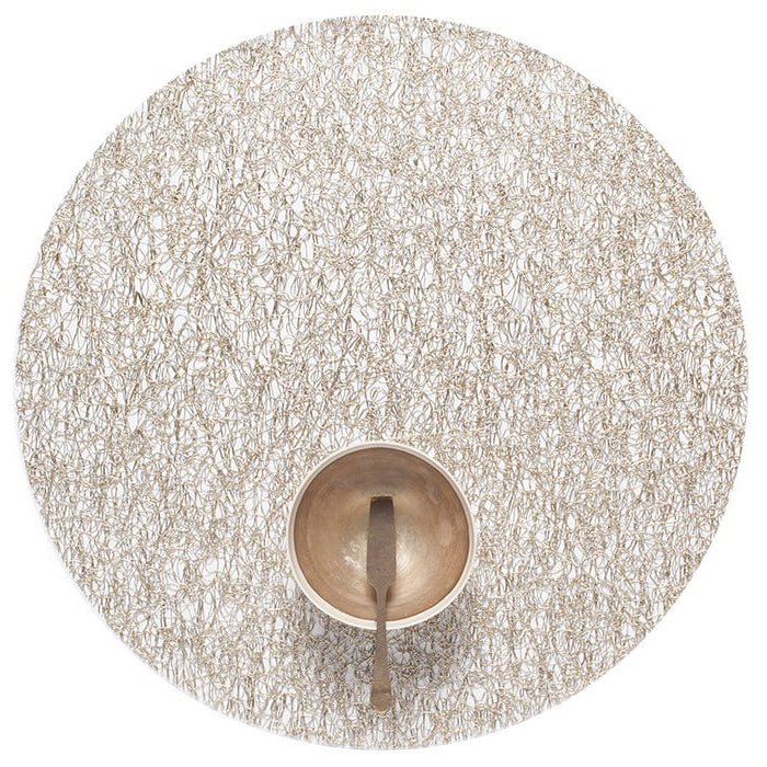 PLACEMAT METALLIC LACE ROUND