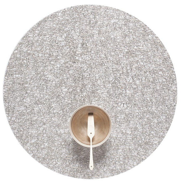 PLACEMAT METALLIC LACE ROUND
