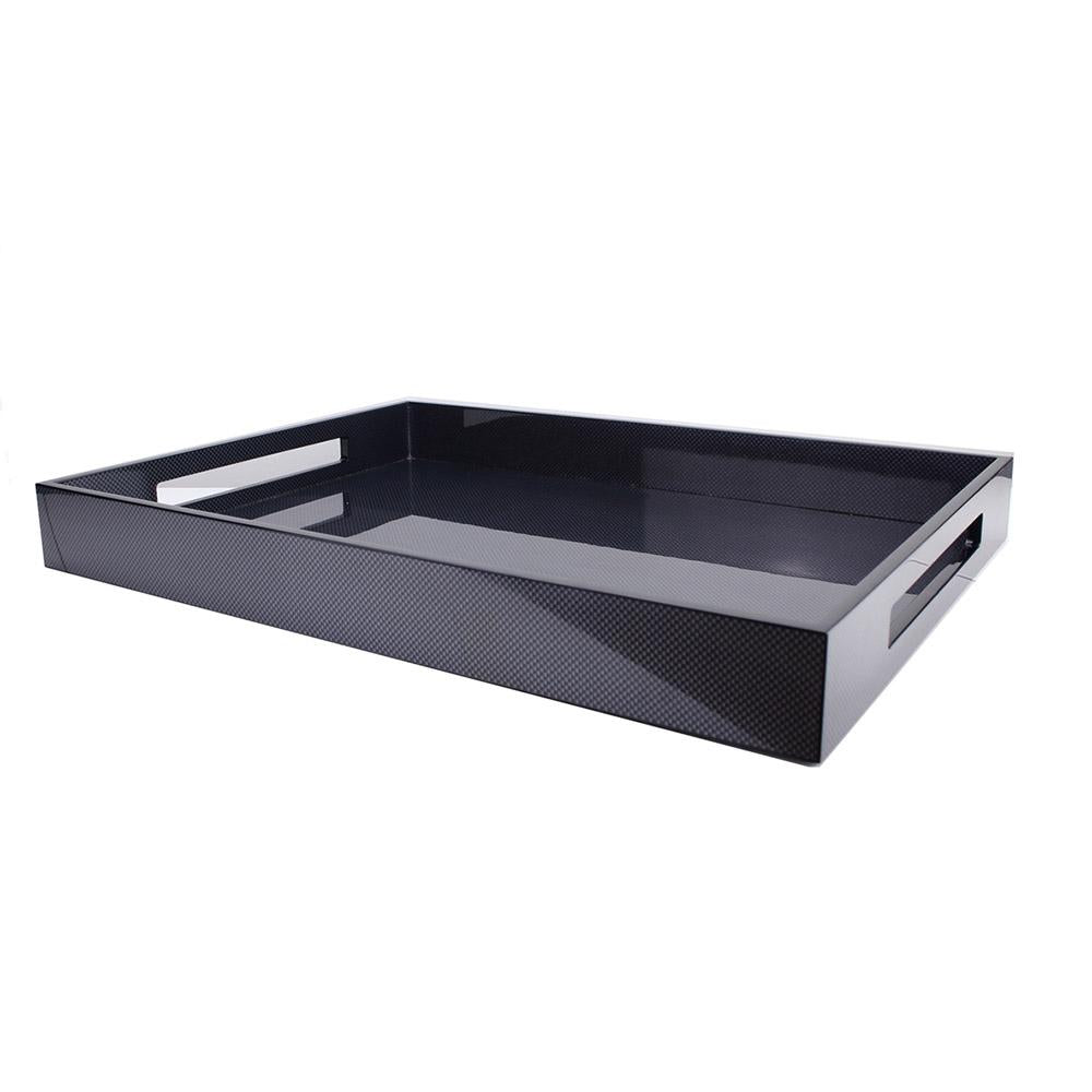 TRAY LACQUERED CARBON LARGE