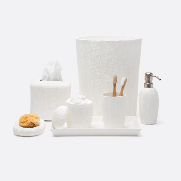 BATH COLLECTION WHITE PORCELAIN SEA URCHIN