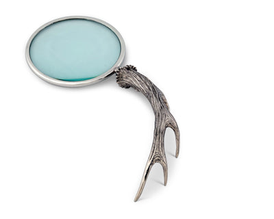 MAGNIFIER PEWTER ANTLER