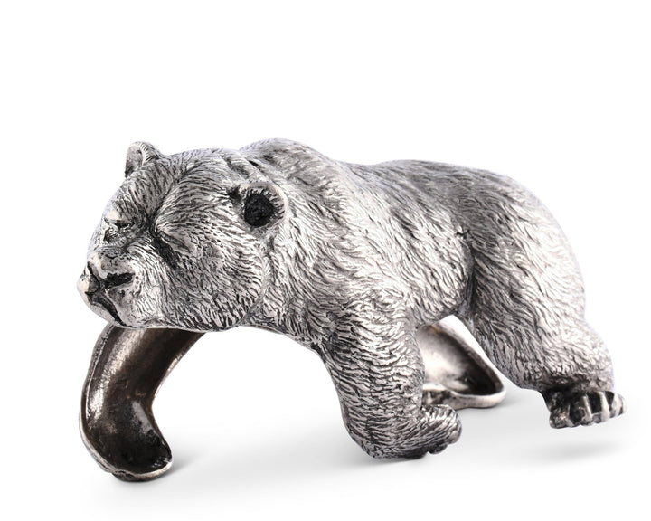 NAPKIN RING SLEEPING BEAR PEWTER