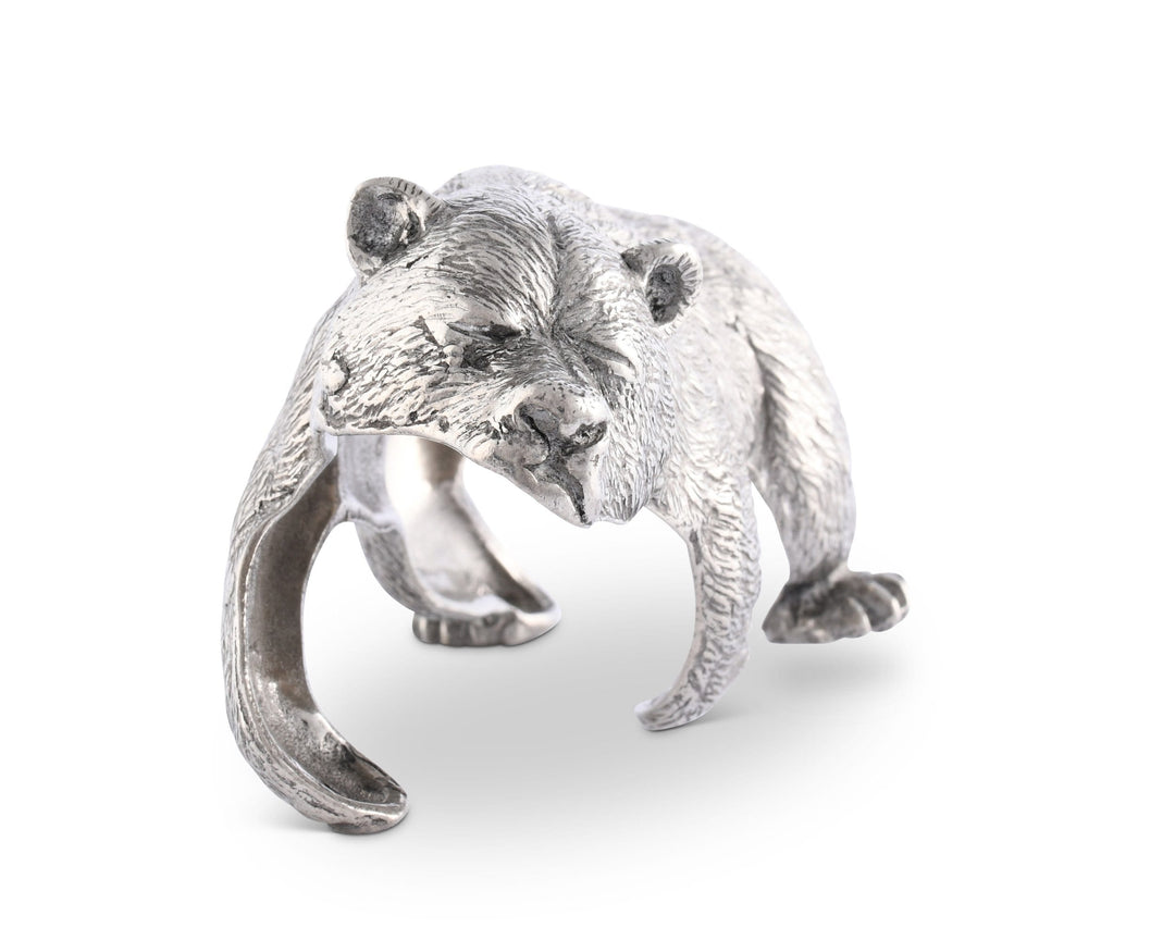 NAPKIN RING SLEEPING BEAR PEWTER