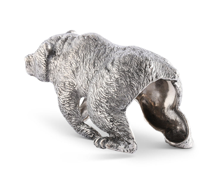 NAPKIN RING SLEEPING BEAR PEWTER