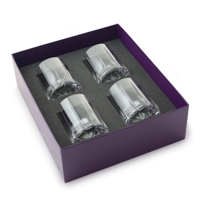 WHISKY TUMBLERS STRAIGHT VESPER BOX/4 #53800